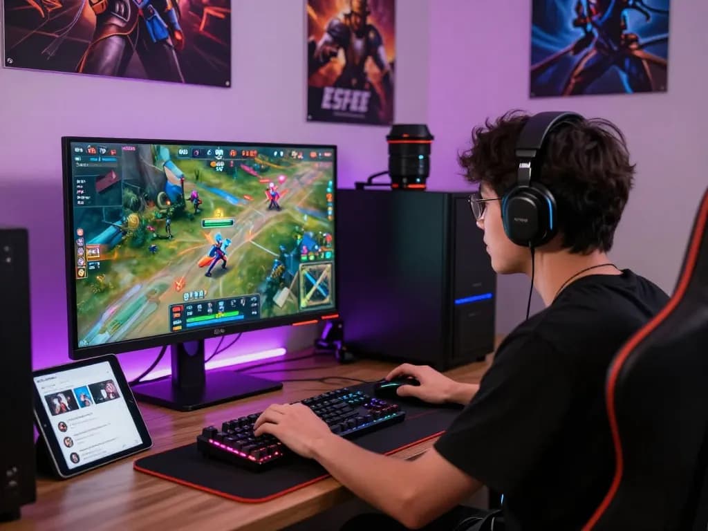 Player immersed in the immersive OMBAK77 gaming experience with vibrant graphics.
