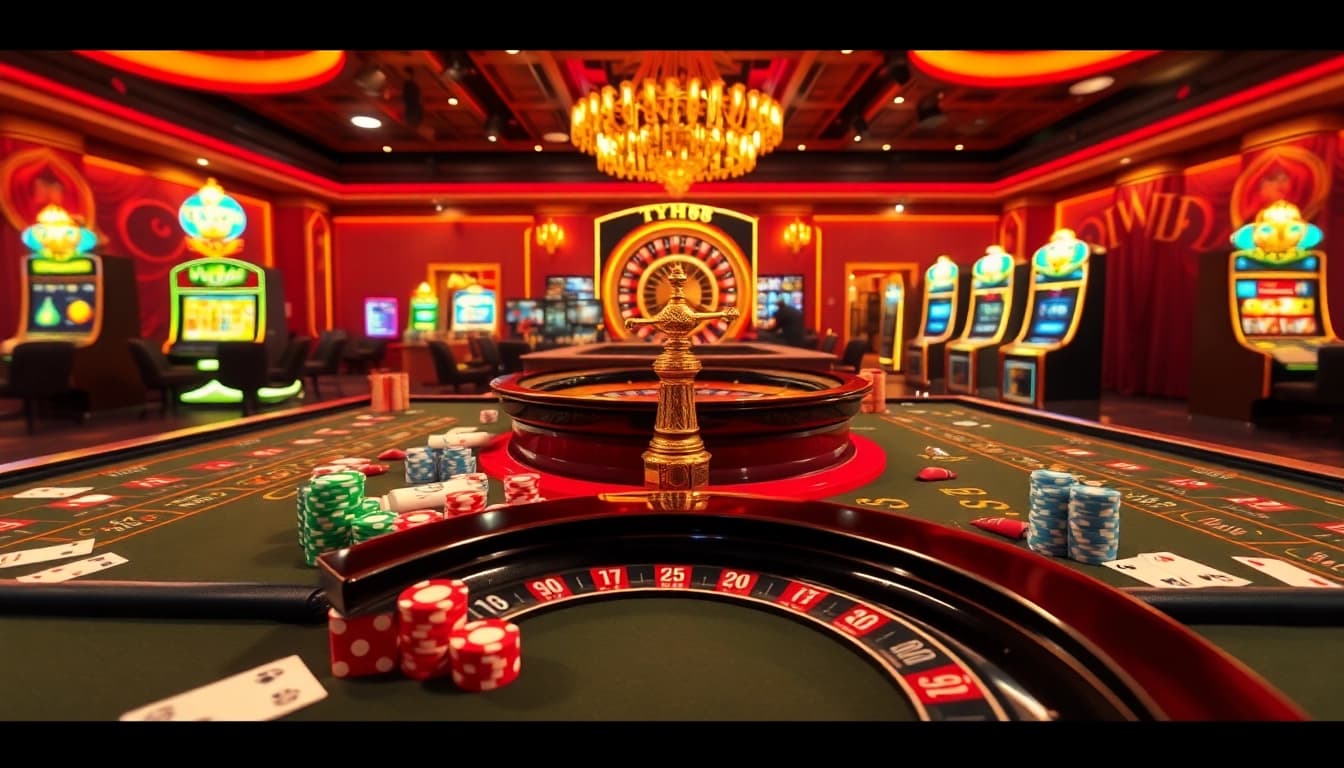 Experience the excitement of Typhu88 with vibrant casino games and a luxurious atmosphere.