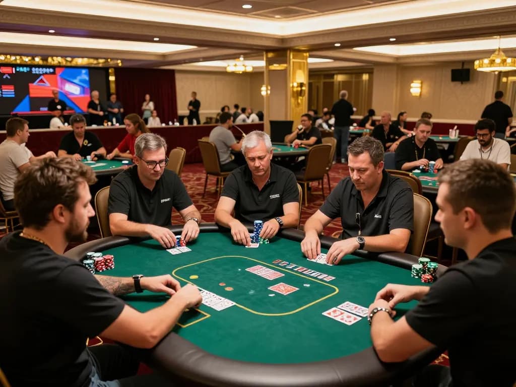 Players engaging in poker at the 789 CLUB casino, showcasing dynamic betting methods and strategic gameplay.