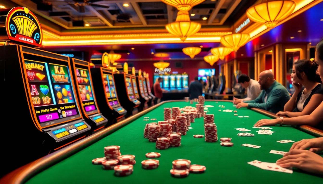 Experience the thrill of RAJAGACOR slot games in this dynamic casino scene.