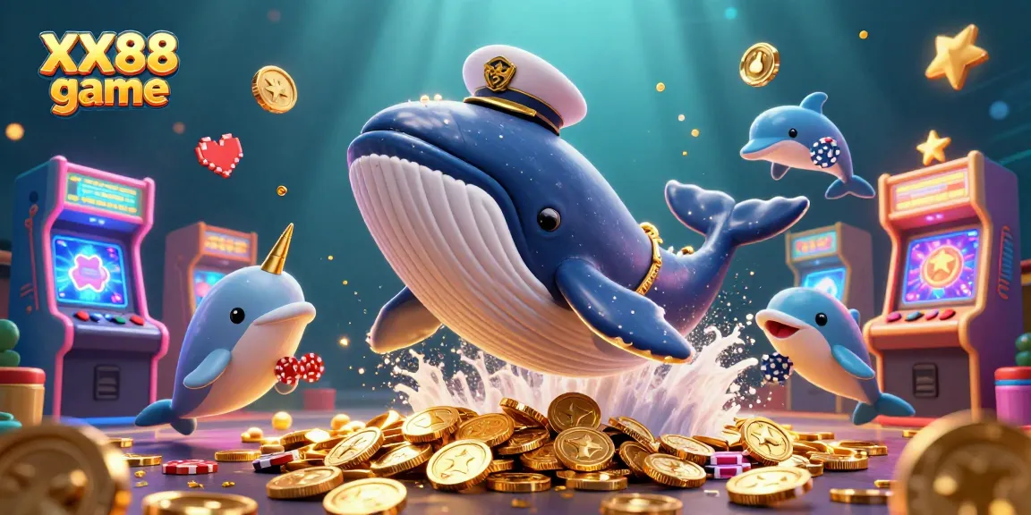 Experience the excitement of the XX88 game with colorful 3D characters playing in a sea of casino-themed elements.