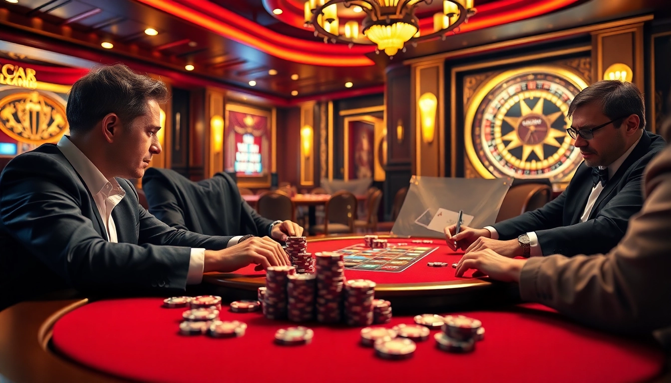 Engage in high-stakes poker at an 88xx casino table, surrounded by vibrant colors and excitement.
