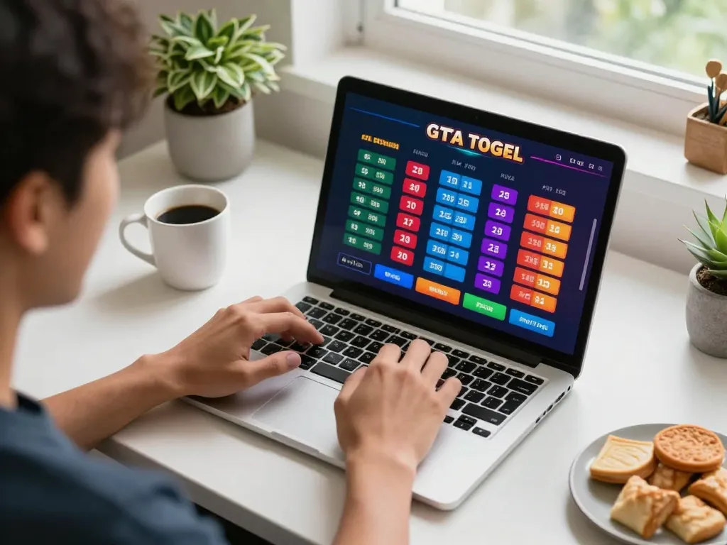 Engaging player experiencing gta togel online with vibrant gaming interface at home.