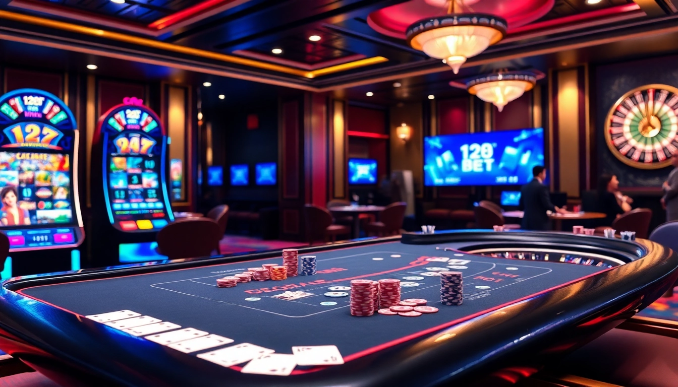 Experience the thrill of high-stakes gaming at 12BET casino table.