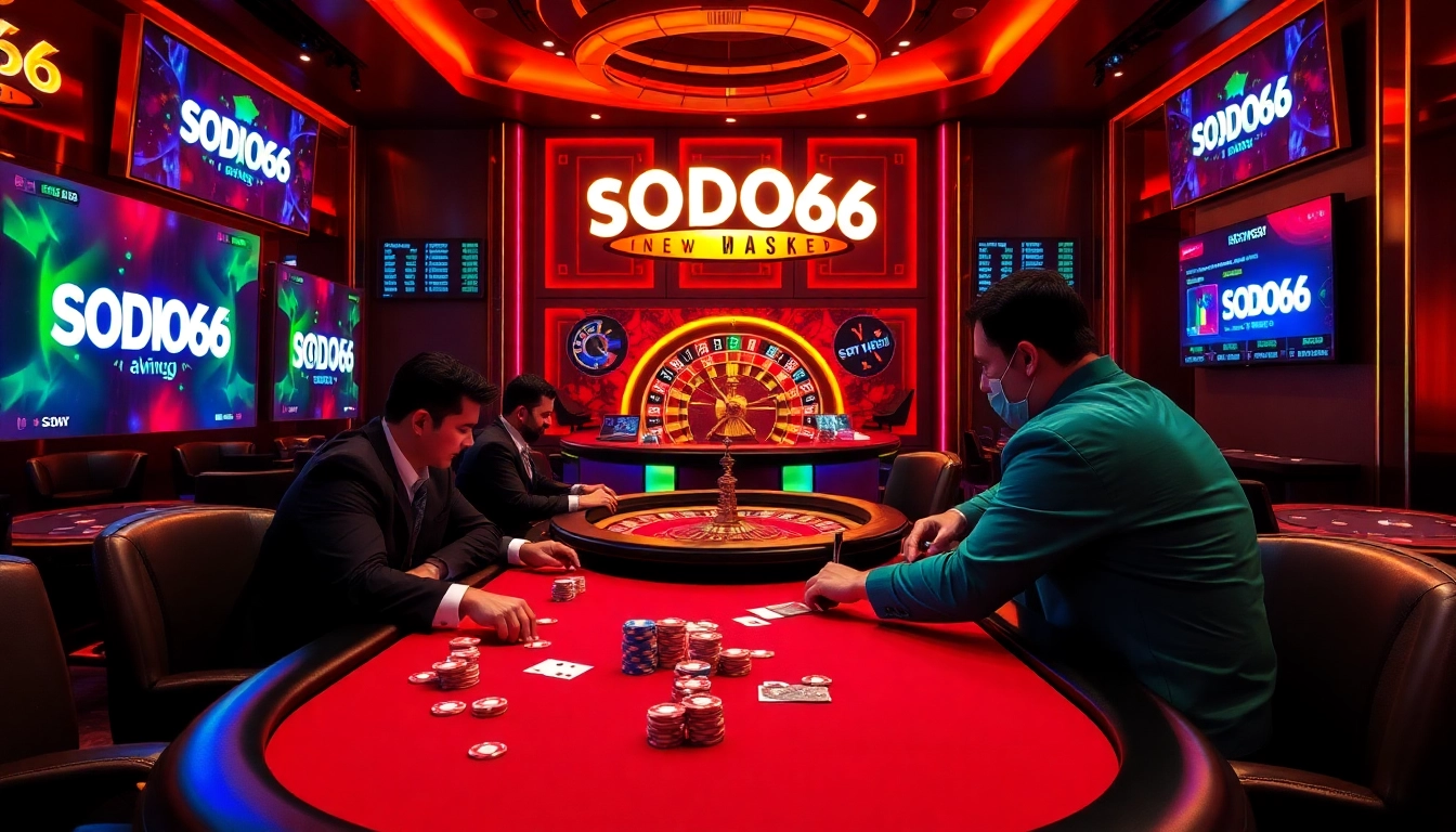 SODO66 poker players strategizing their next move at a luxurious casino table.