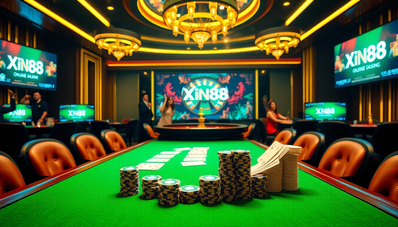 Experience high-stakes action at Xin88's premier online casino with vibrant gaming tables and excitement.