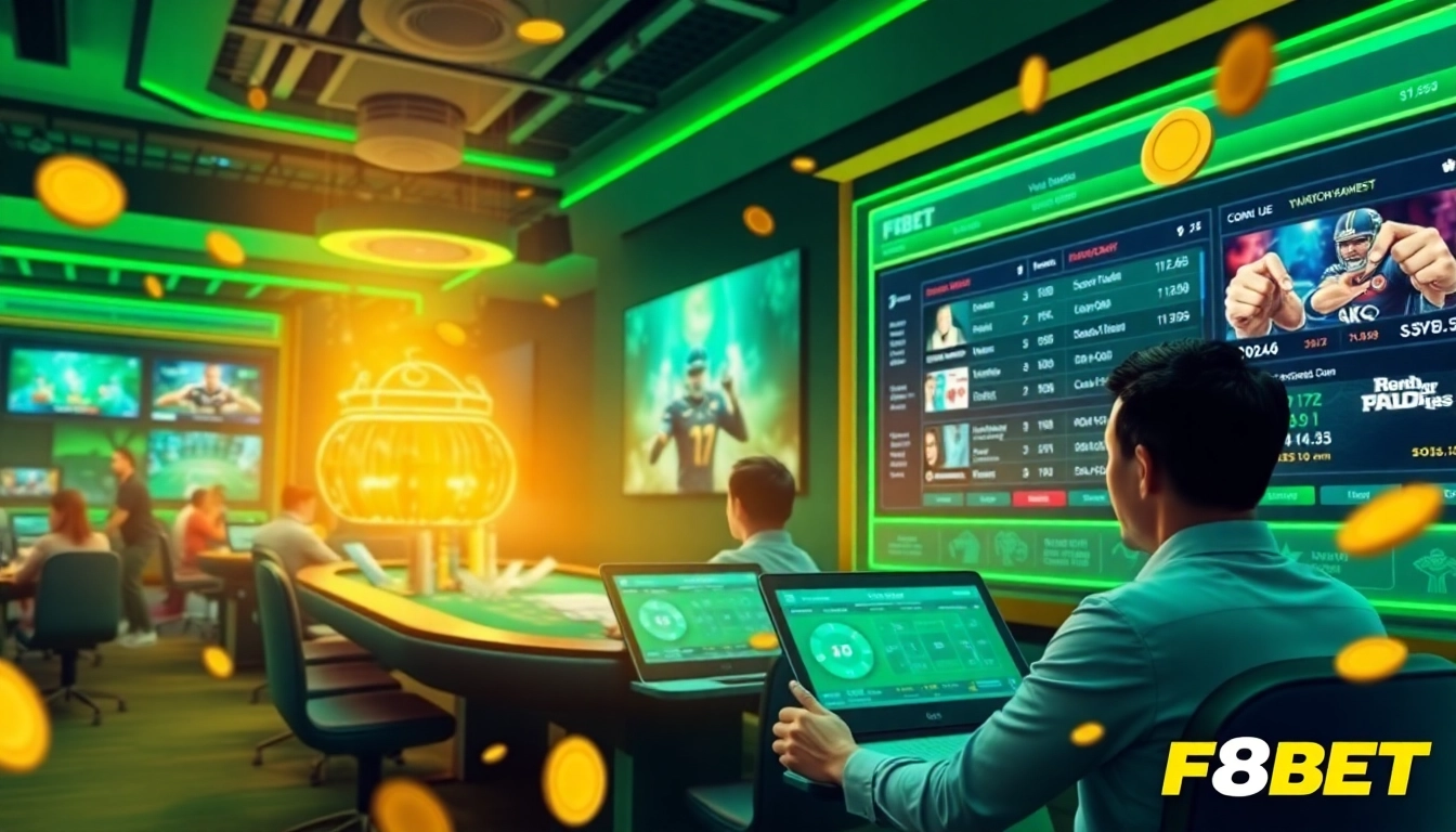 Exciting online betting experience at F8BET.com with vibrant casino elements.