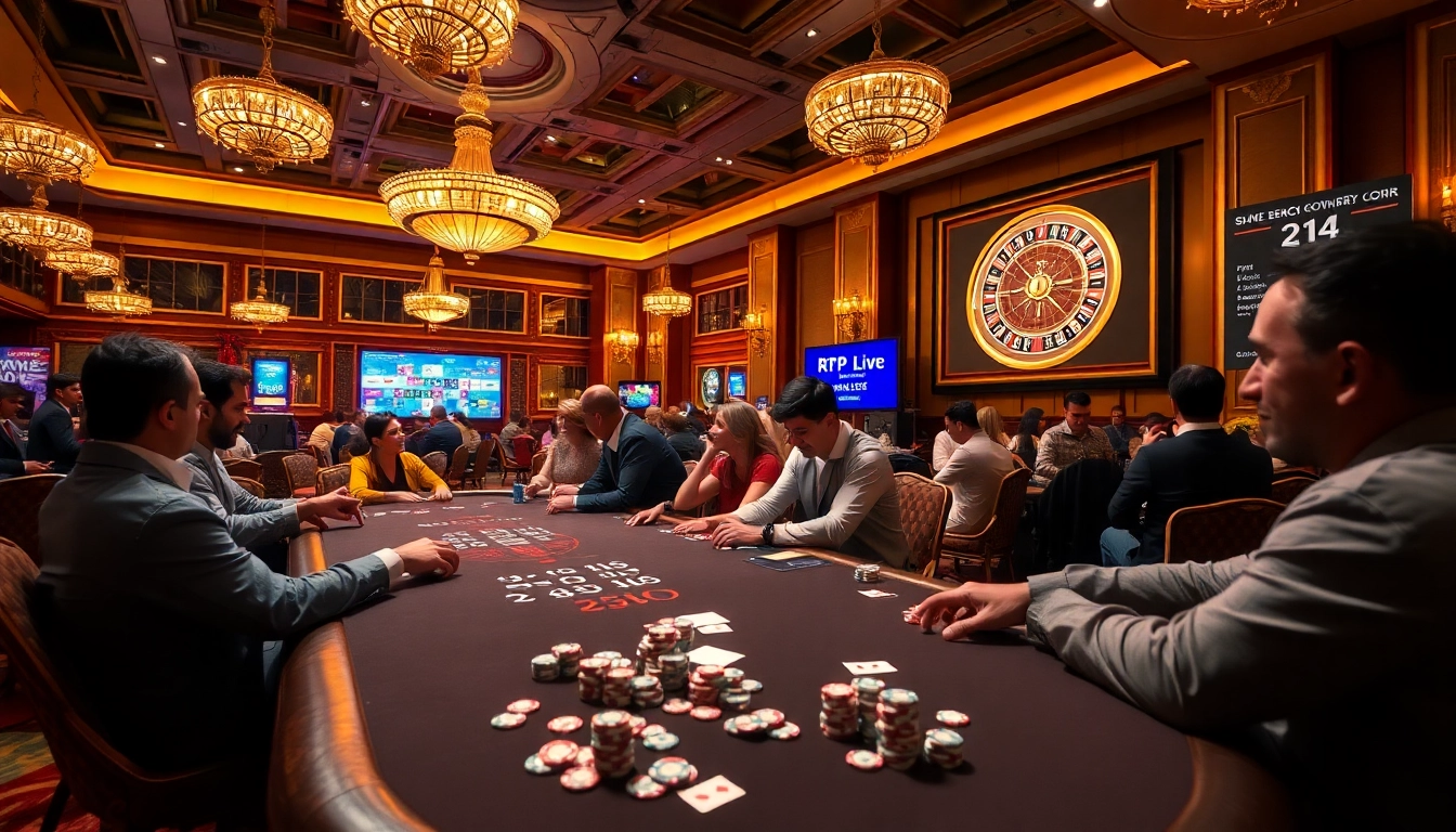 Experience the thrill of RTP Live as players engage in high-stakes blackjack and roulette.