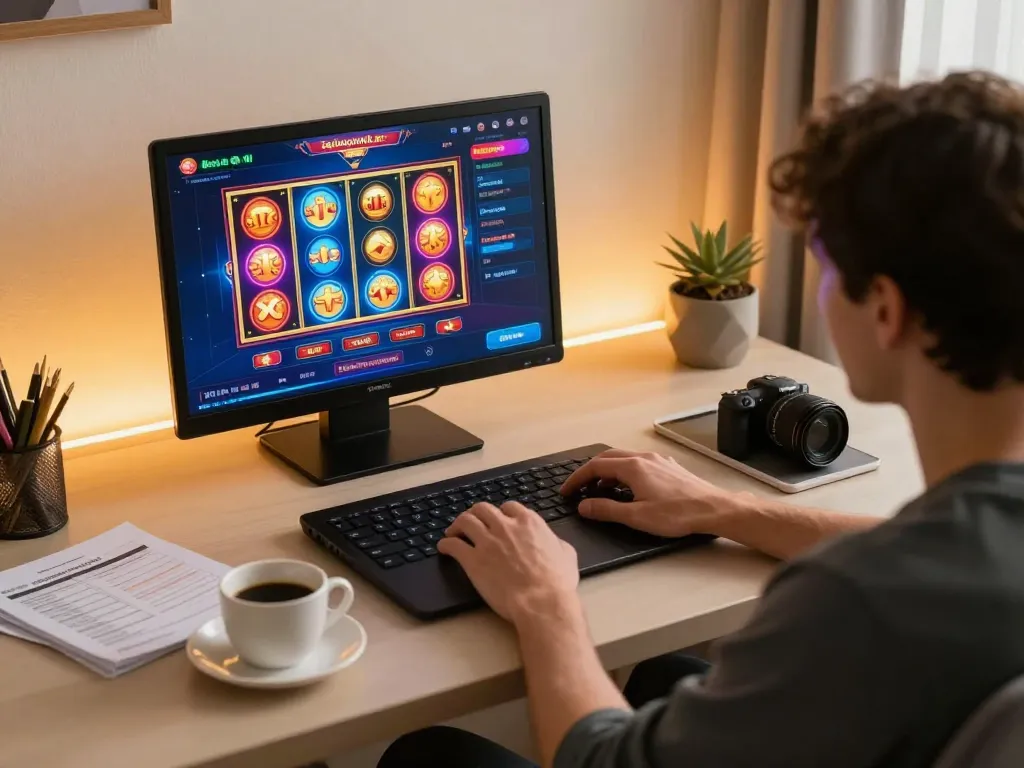 Engaging online gaming session at taixiusunwin.art with a player enjoying diverse casino games.