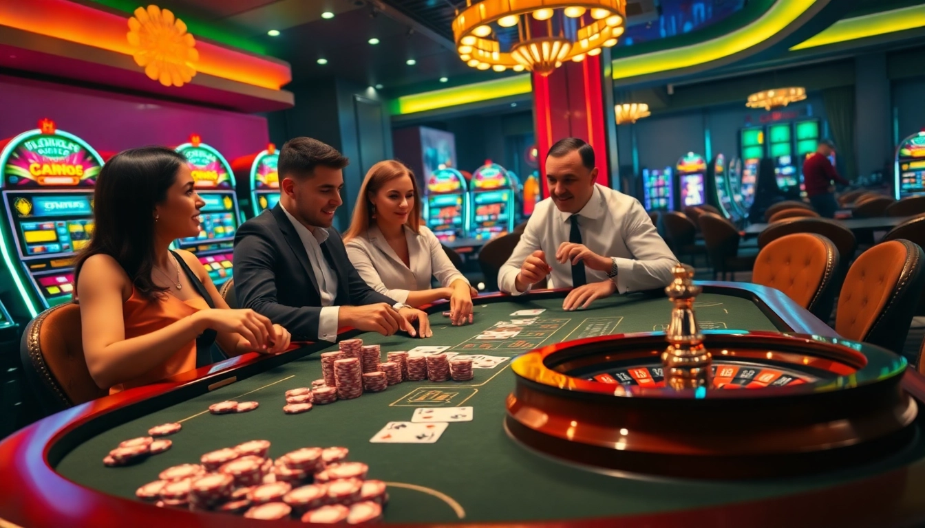 Experience the excitement of J88 Casino with professional gaming tables and vibrant atmosphere.