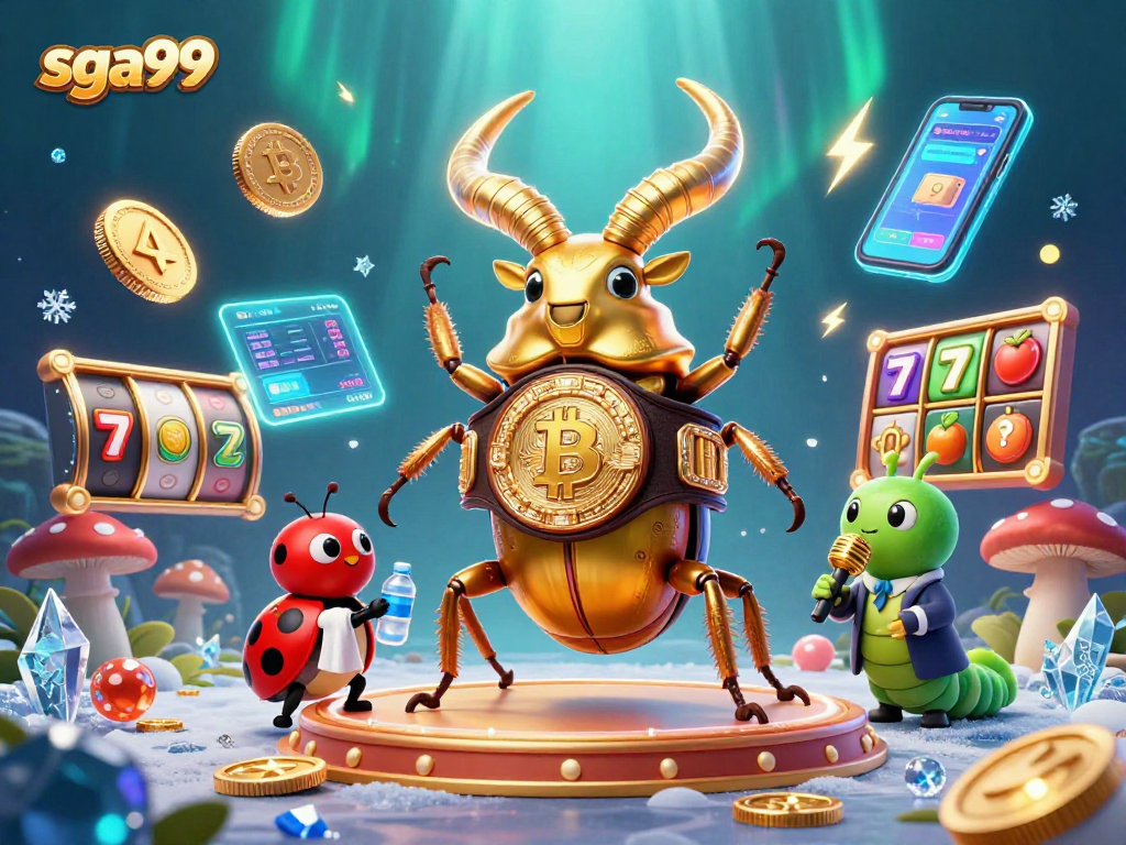 Engage with sga99's thrilling casino excitement featuring vibrant characters and crypto elements.