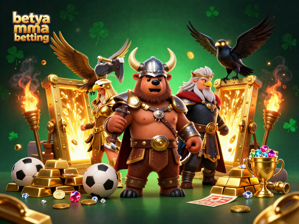 Experience betya mma betting excitement with dynamic MMA sports elements and golden treasures in stunning detail.