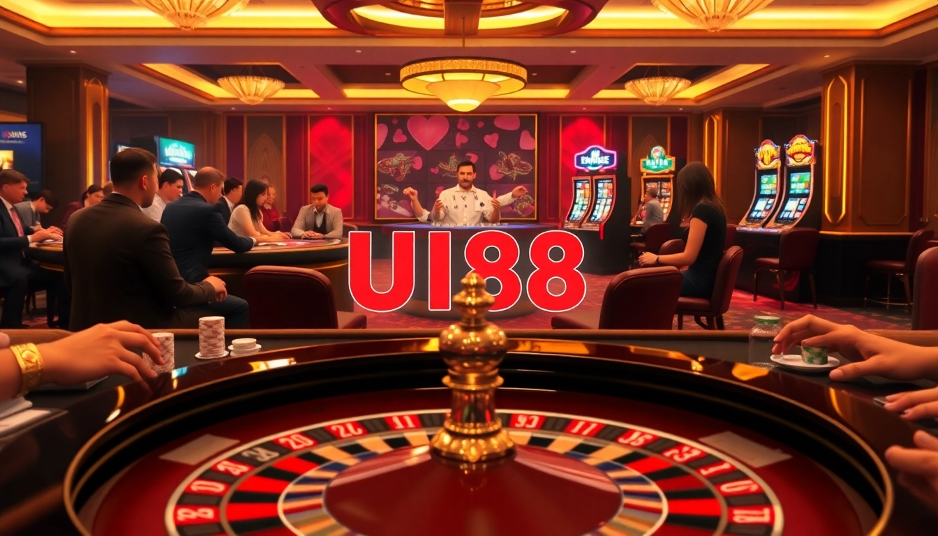 Experience thrilling gaming action at UU88 with a luxurious casino ambiance and engaging slot machines.