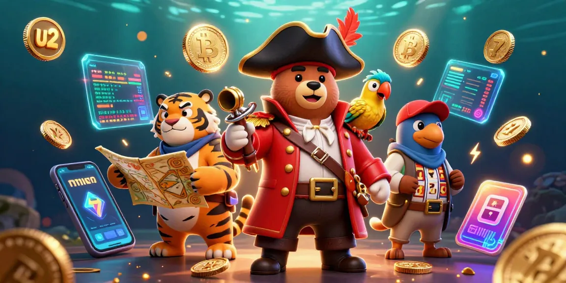 Engage with thrilling u2 gaming action featuring a pirate bear and tiger in a vibrant casino scene.