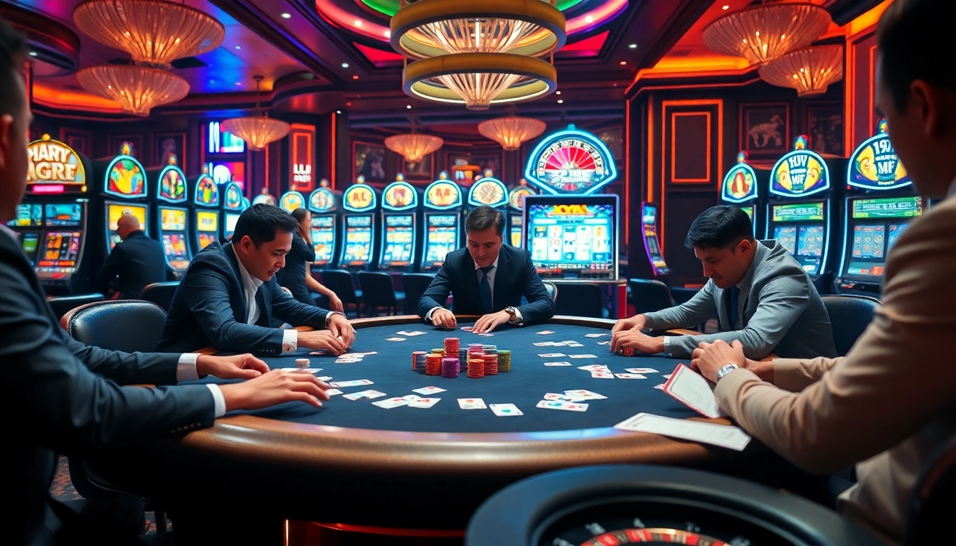 Experience the thrill of winning at XX88 with vibrant casino tables and poker chips.