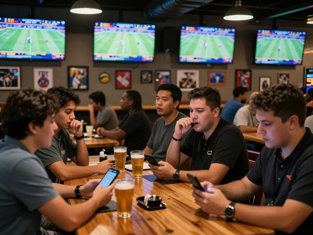 Engaging sports betting scene showcasing tỷ lệ kèo nhà cái hôm nay amidst excitement and strategy.