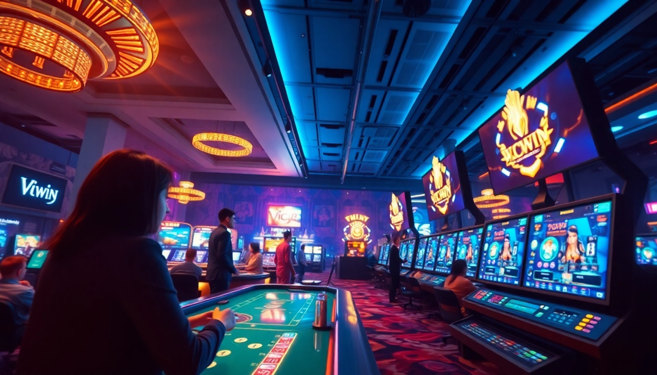 Engaging online gaming experience on VICWIN showcasing live dealers and thrilling atmosphere.