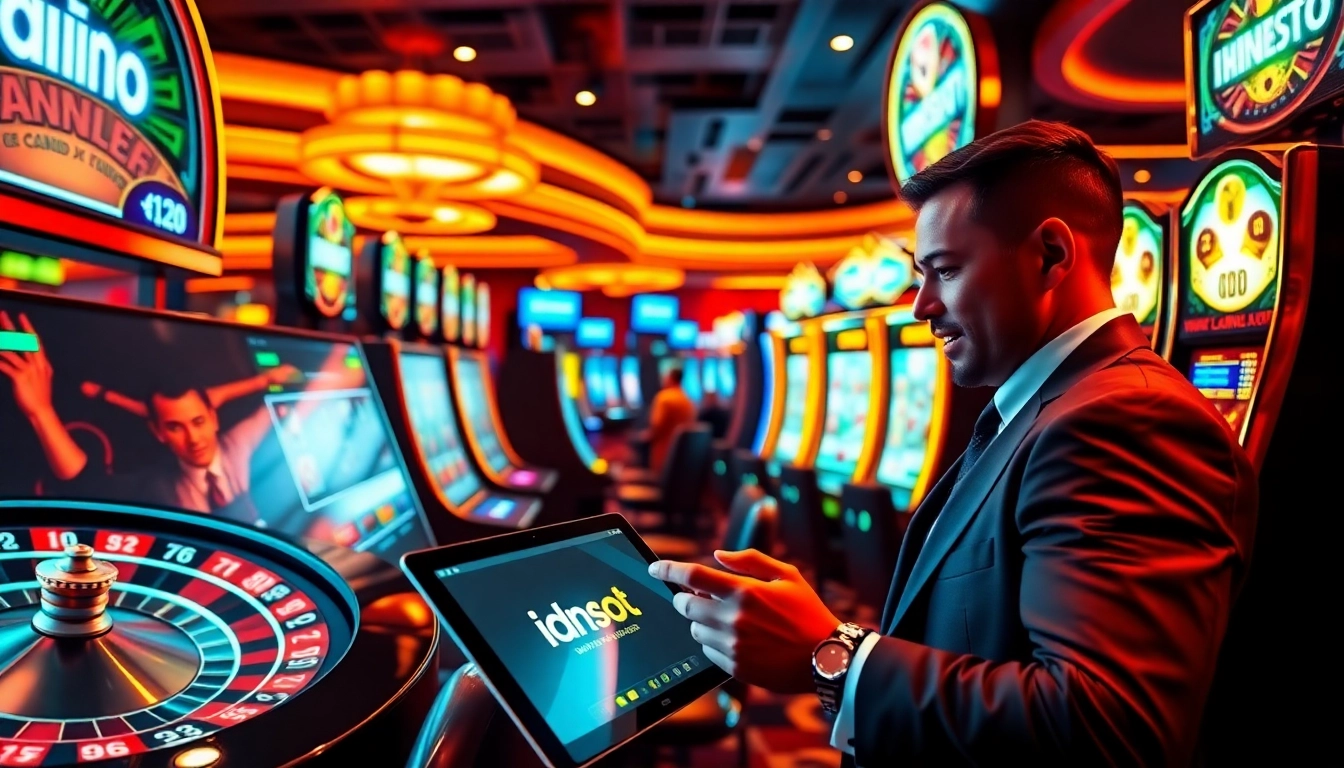 Exciting gameplay at idnslot with vibrant colors and engaging digital interfaces.