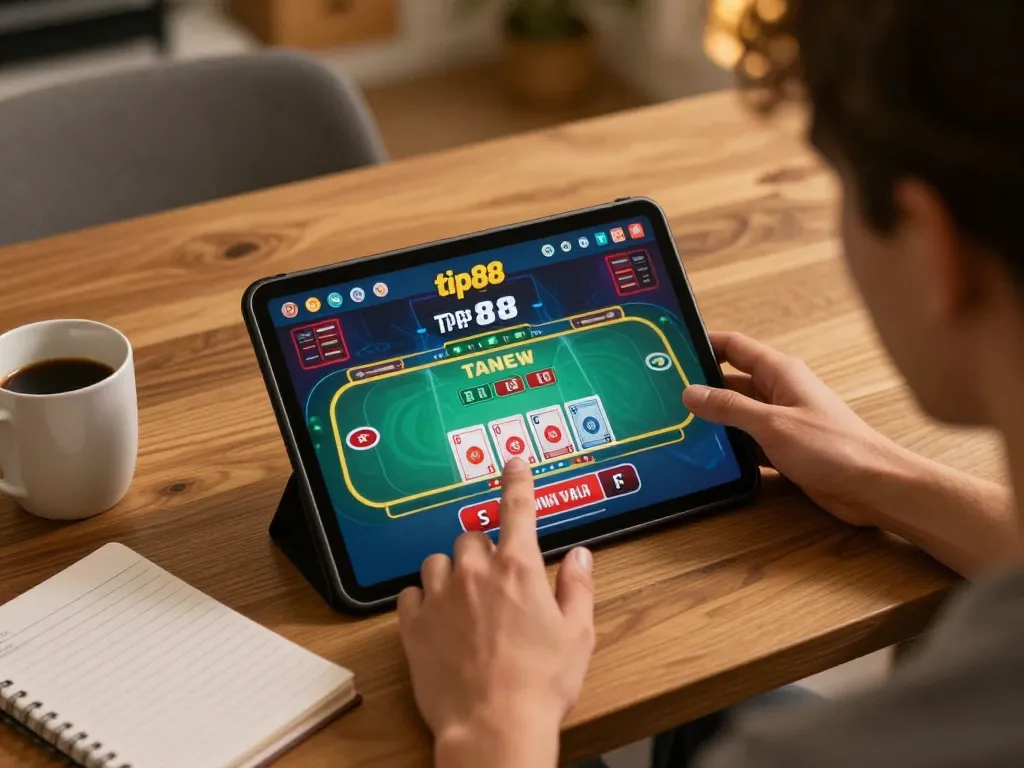 Player wins with tip88 during a live dealer game, showcasing excitement and entertainment in online gambling