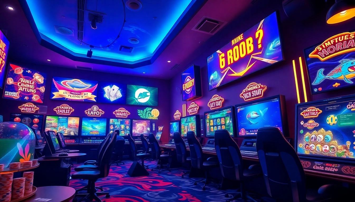 Engaging gaming experience at UU88, showcasing diverse games and vibrant atmosphere.