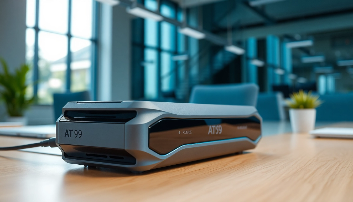 Showcasing the innovative AT99 in a modern workspace with a sleek design.