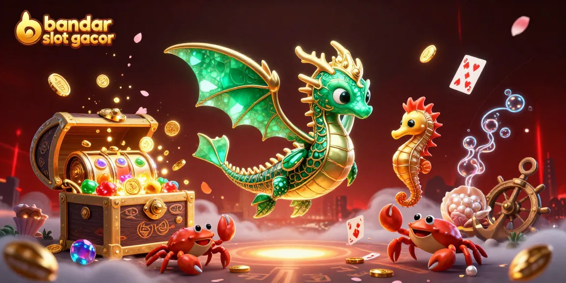 Experience thrilling wins with bandar slot gacor as vibrant slot reels and magical creatures come alive.