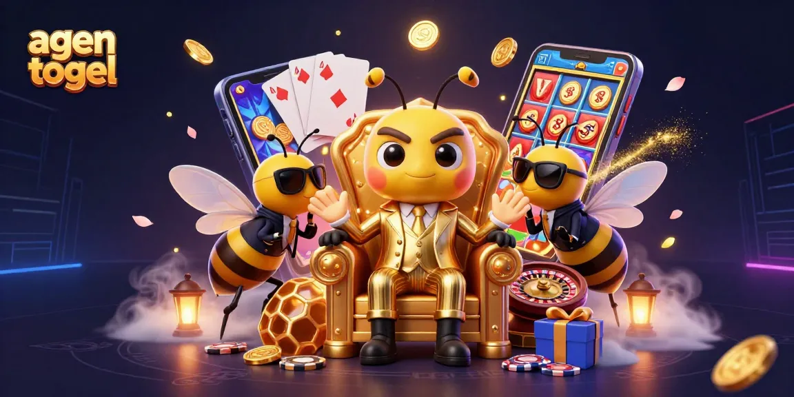 Experience the thrill of agen togel with vibrant gaming elements and engaging characters in this dynamic illustration.