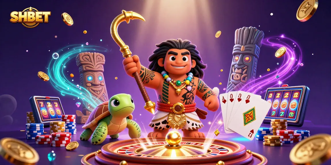Unlock thrilling games at SHBET as the Maui-style demigod leads the adventure in a vibrant casino.