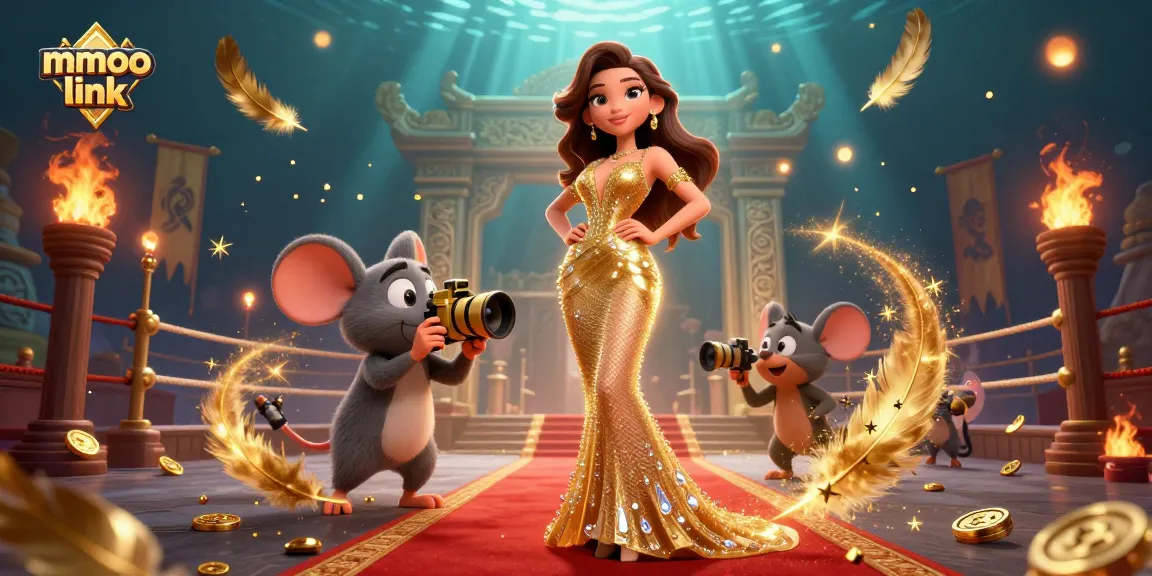Engage with the thrilling mmoo link experience featuring vibrant casino elements and dynamic characters on a red carpet.