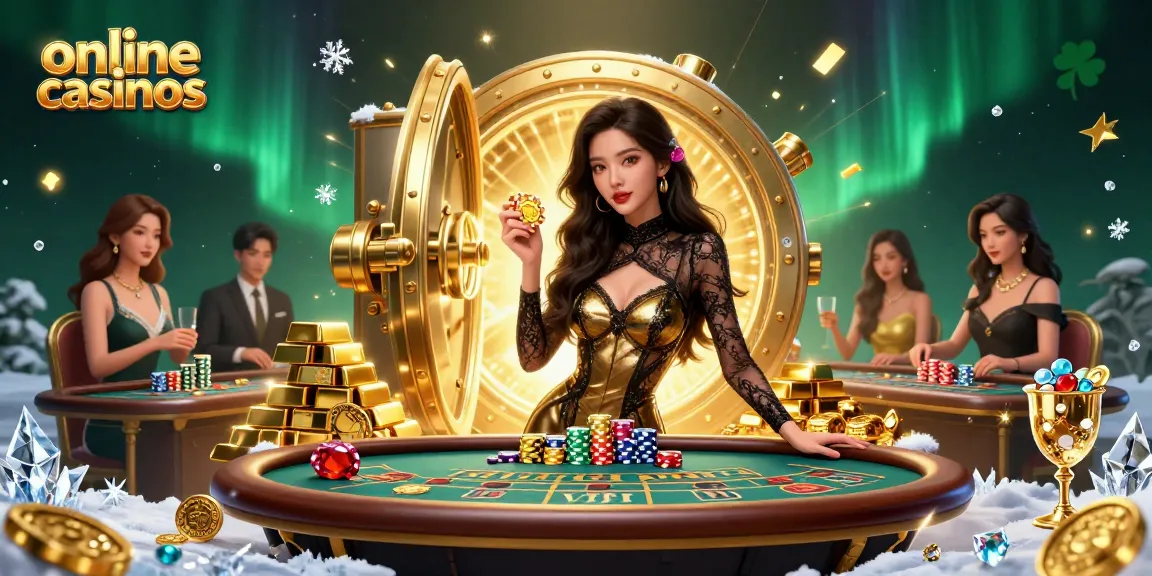 Experience exciting online casinos with glamorous characters and dazzling casino elements.