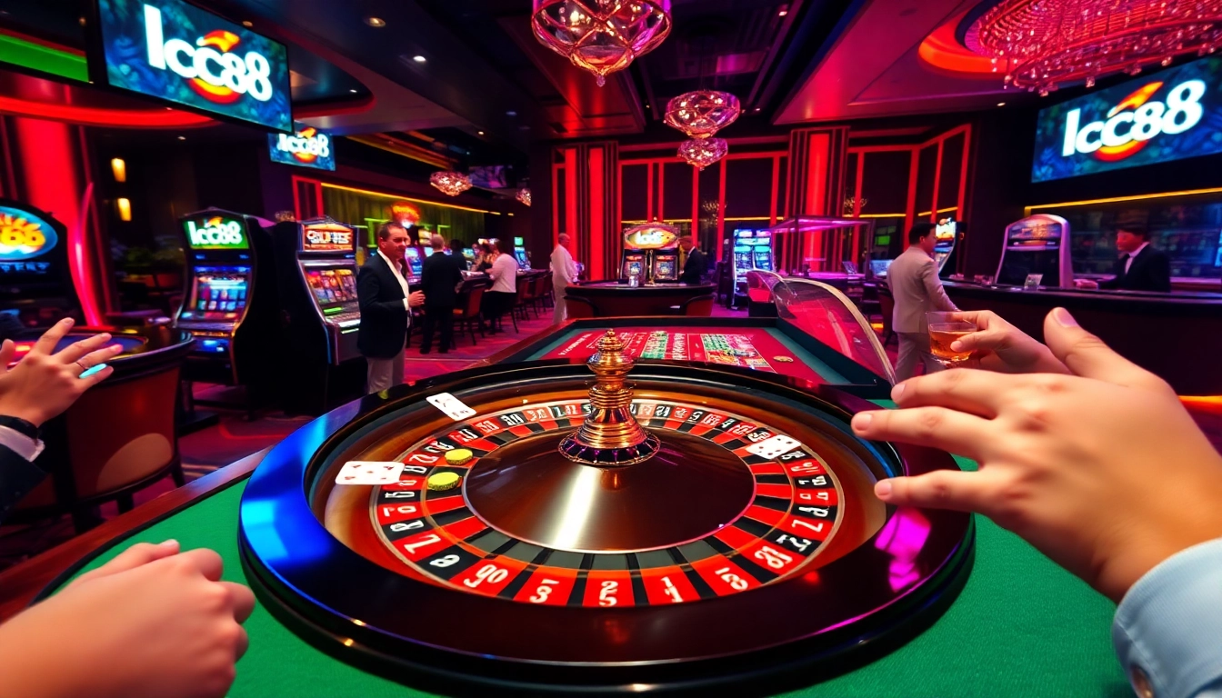 Experience the excitement of lc88 casino with vibrant roulette action and luxury gaming ambiance.