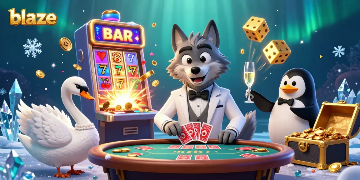 Experience the blaze of excitement at a baccarat table with vibrant casino characters and jackpot bursts.