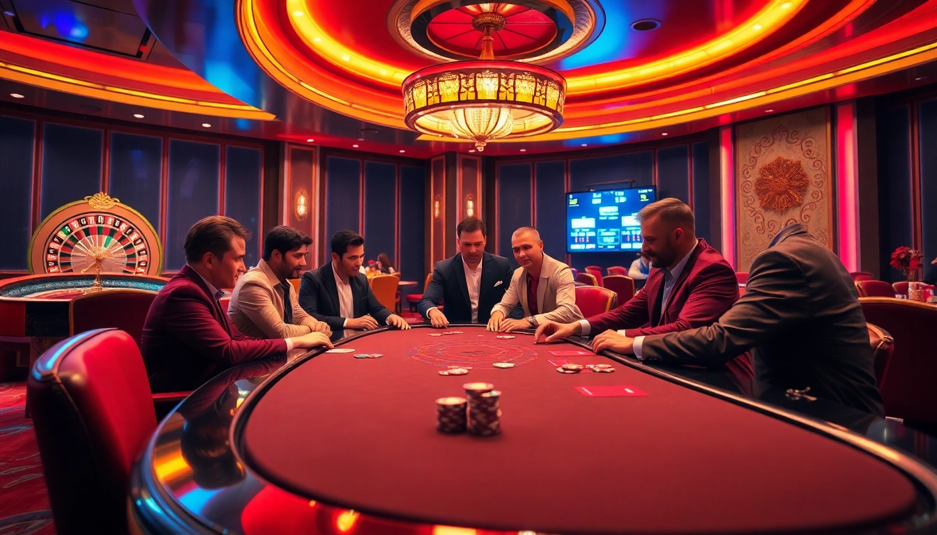Experience the excitement of SODO66 at a high-stakes poker table with vibrant chips.