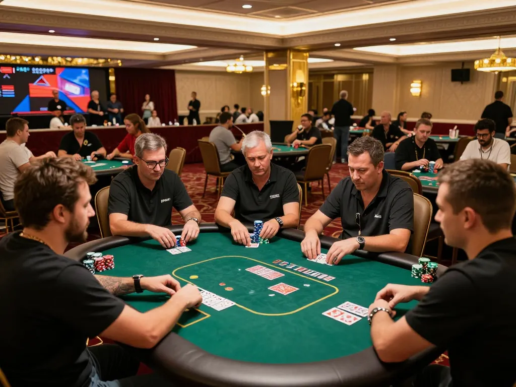 Players engaging in poker at the 789 CLUB casino, showcasing dynamic betting methods and strategic gameplay.