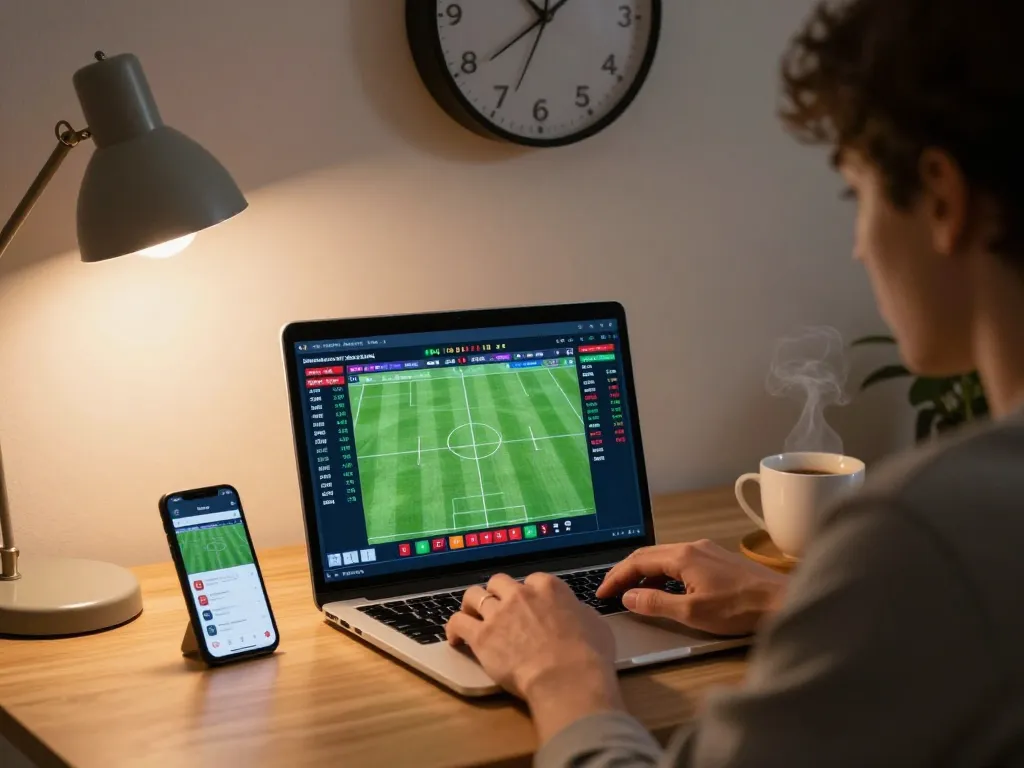 Engaged user placing bets on nk88 with live sports odds displayed on laptop.