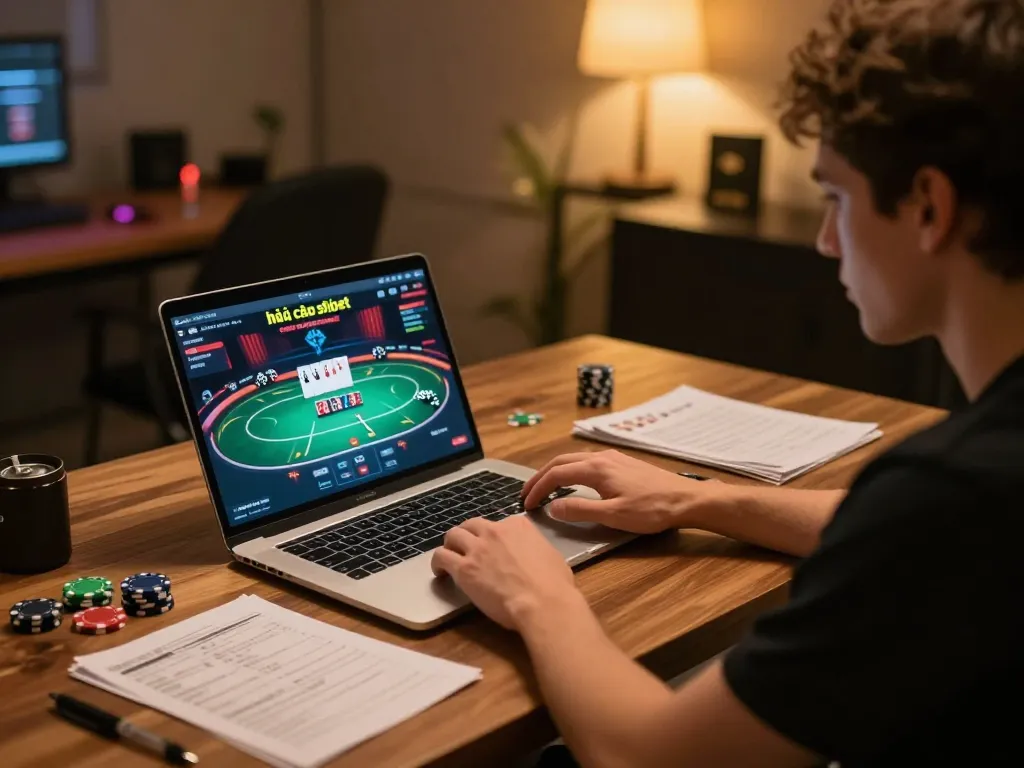 Engaging in strategic gameplay at nhà cái shbet with a focused online casino setup