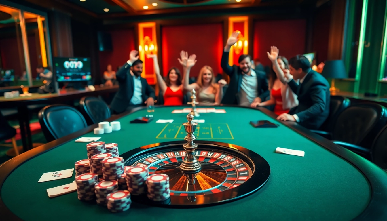 Experience thrilling excitement at uu8888 with poker chips and winning cards in a luxurious casino.