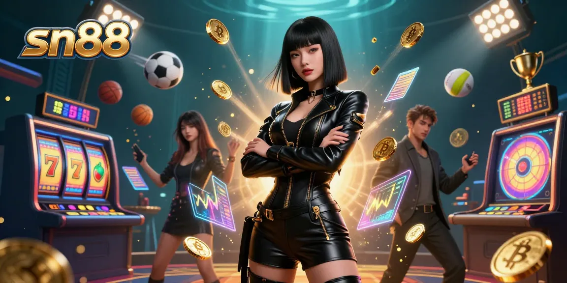 Experience the excitement of sn88 casino with stunning visuals showcasing slot reels and dynamic game elements.