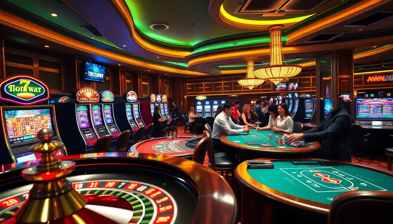 Experience the thrill of online gaming at 79king.credit with vibrant casino visuals showcasing excitement and luxury.