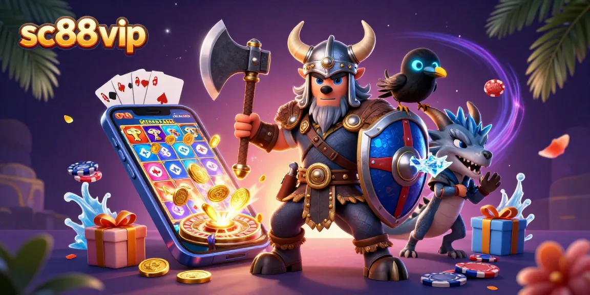 Join the excitement with sc88 vip as the Viking wolf warrior battles for big casino wins!
