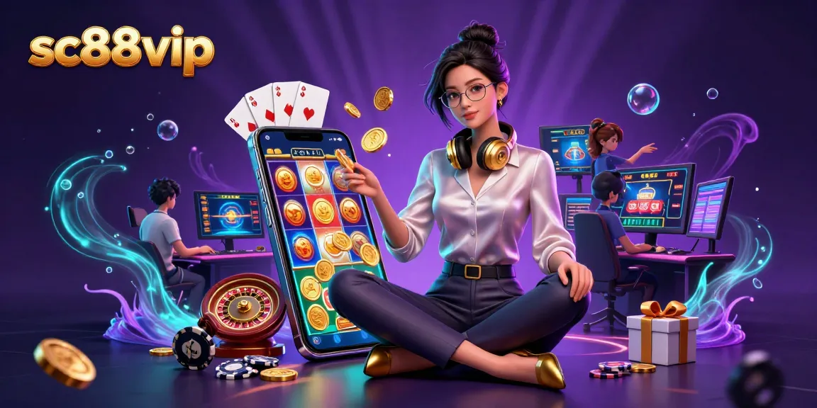 Experience thrilling wins with sc88 vip at a dynamic gaming setup featuring slots and casino games.