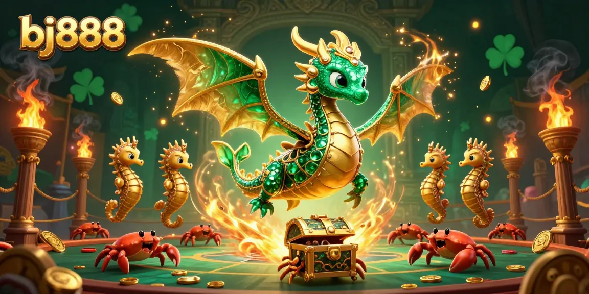 Win big with bj888 while experiencing thrilling gambling action in a vibrant 3D casino scene.