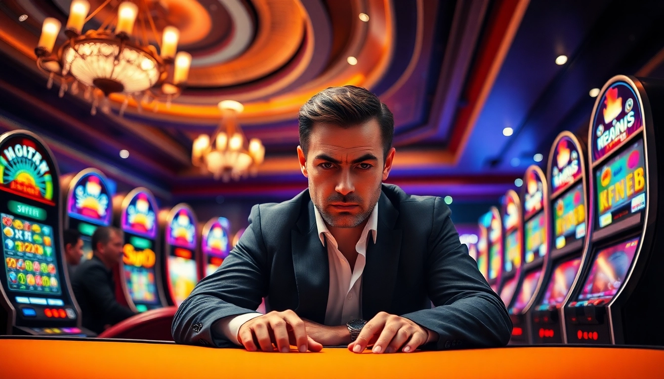 Menang di garasislot dengan fokus tinggi di meja kasino yang meriah.