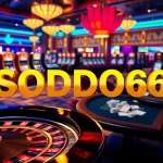 SODO66 gamers enjoying an elegant casino environment with vibrant tables and colorful slot machines.