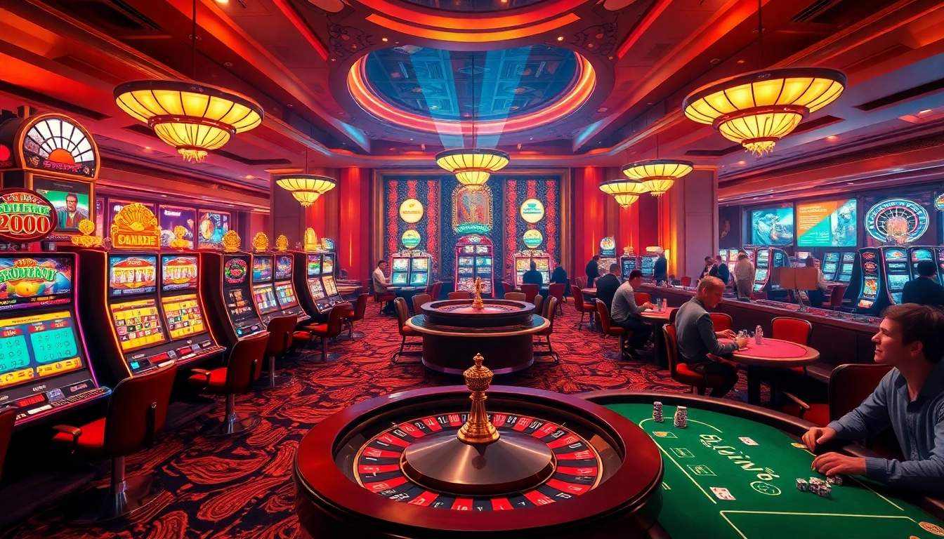 The hidden wiki inspires a colorful casino scene filled with slot machines and poker tables, radiating excitement.