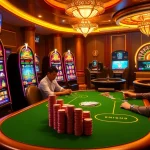Experience the thrill of akun demo gameplay with exciting casino visuals and vibrant slot machines.