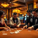 Players enjoying an exciting poker game at VA88 casino table, showcasing the thrill of gambling.