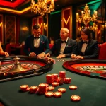 Experience thrilling gameplay at https://xx88.video/ with a luxurious poker table in a vibrant casino.