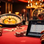 Experience the thrill of qh88 with players enjoying a high-stakes poker game in a luxurious casino setting.