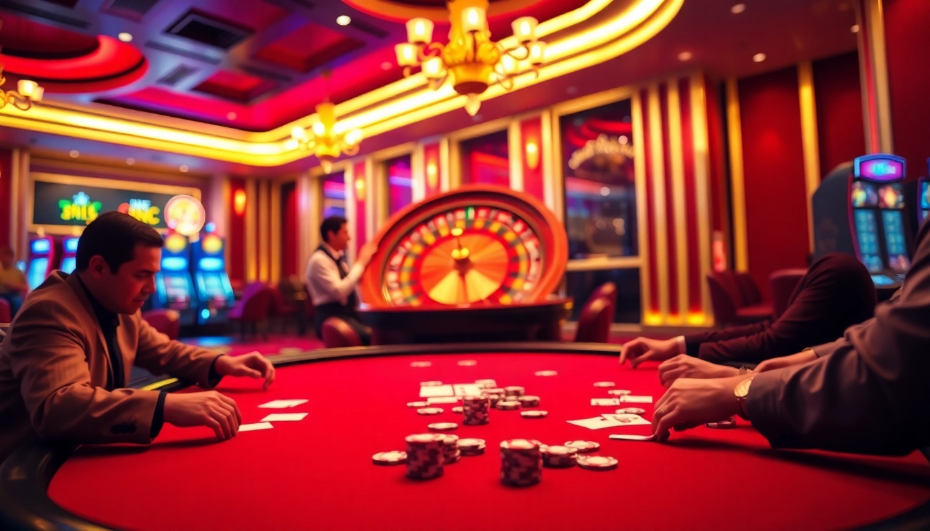 Engaging scene of a poker game at Nhà cái Hitclub showcasing anticipation and excitement.